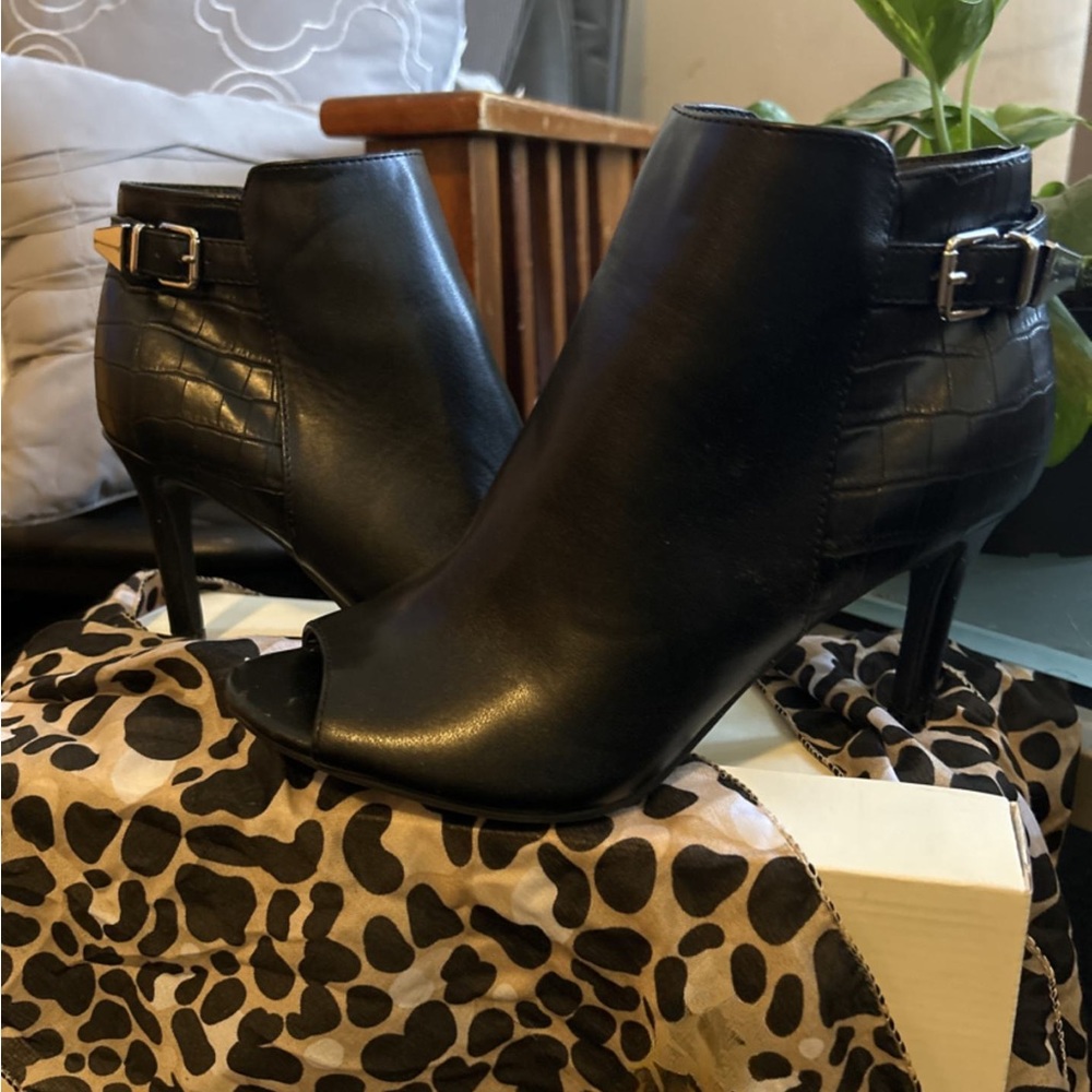 Peep Toe Ankle Boots